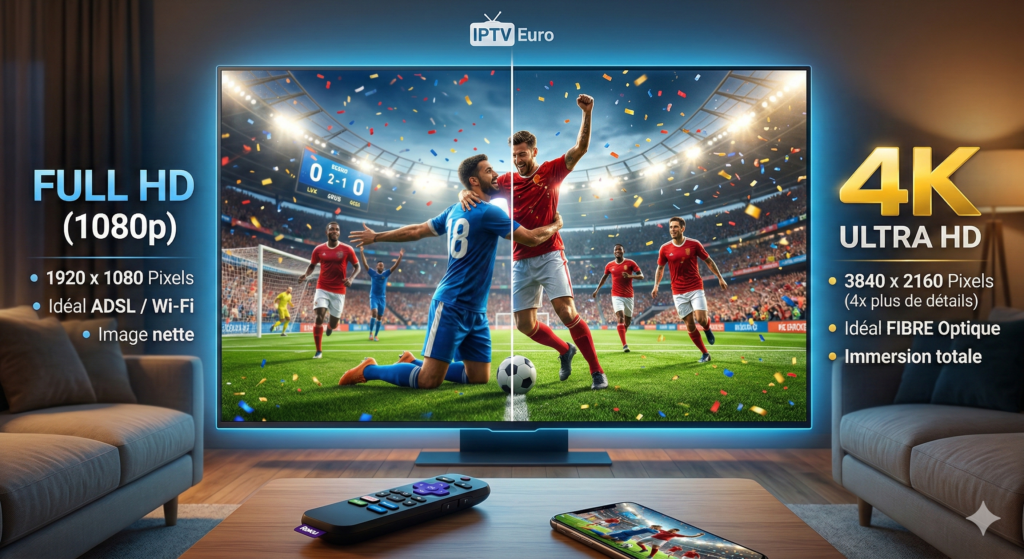 IPTV 4K vs Full HD : Quelle qualité choisir pour votre abonnement en 2026 ?