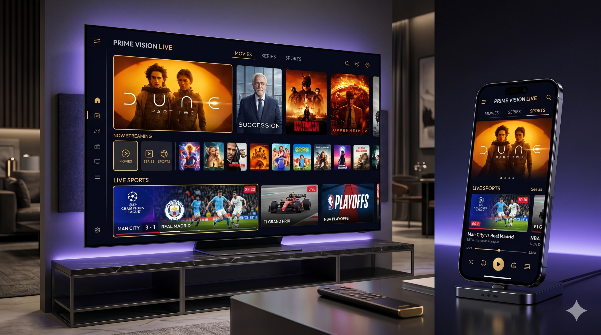 Interface d'abonnement IPTV Euro sur Smart TV - Flux M3U Premium 4K